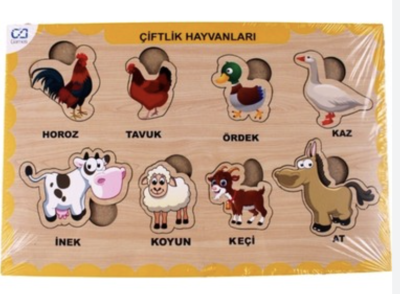 AHŞAP PAZIL ÇİFTLİK HAYVANLARI