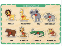 AHŞAP PAZIL VAHŞİ HAYVANLAR