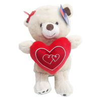 HALLEY 30CM KAPLİ KIRMIZI TOKALI AYI