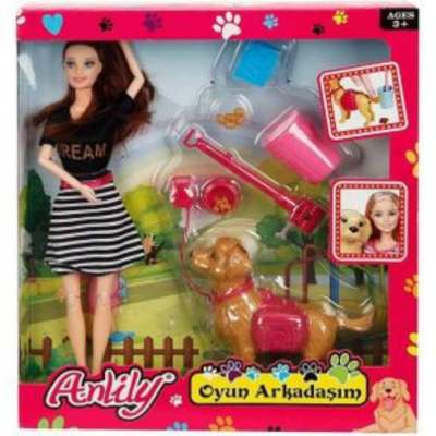 KUTU BARBY KÖPEKLİ BEBEK