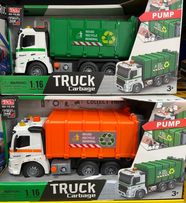 TRUCK SÜRTMELİ SESLİ IŞIKLI ÇÖP KAMYONU